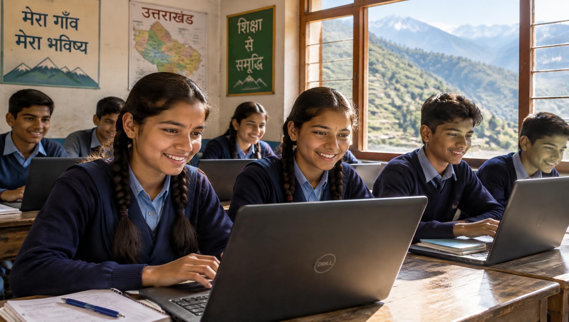 Students at a Kalpavriksha programme in rural Uttarakhand