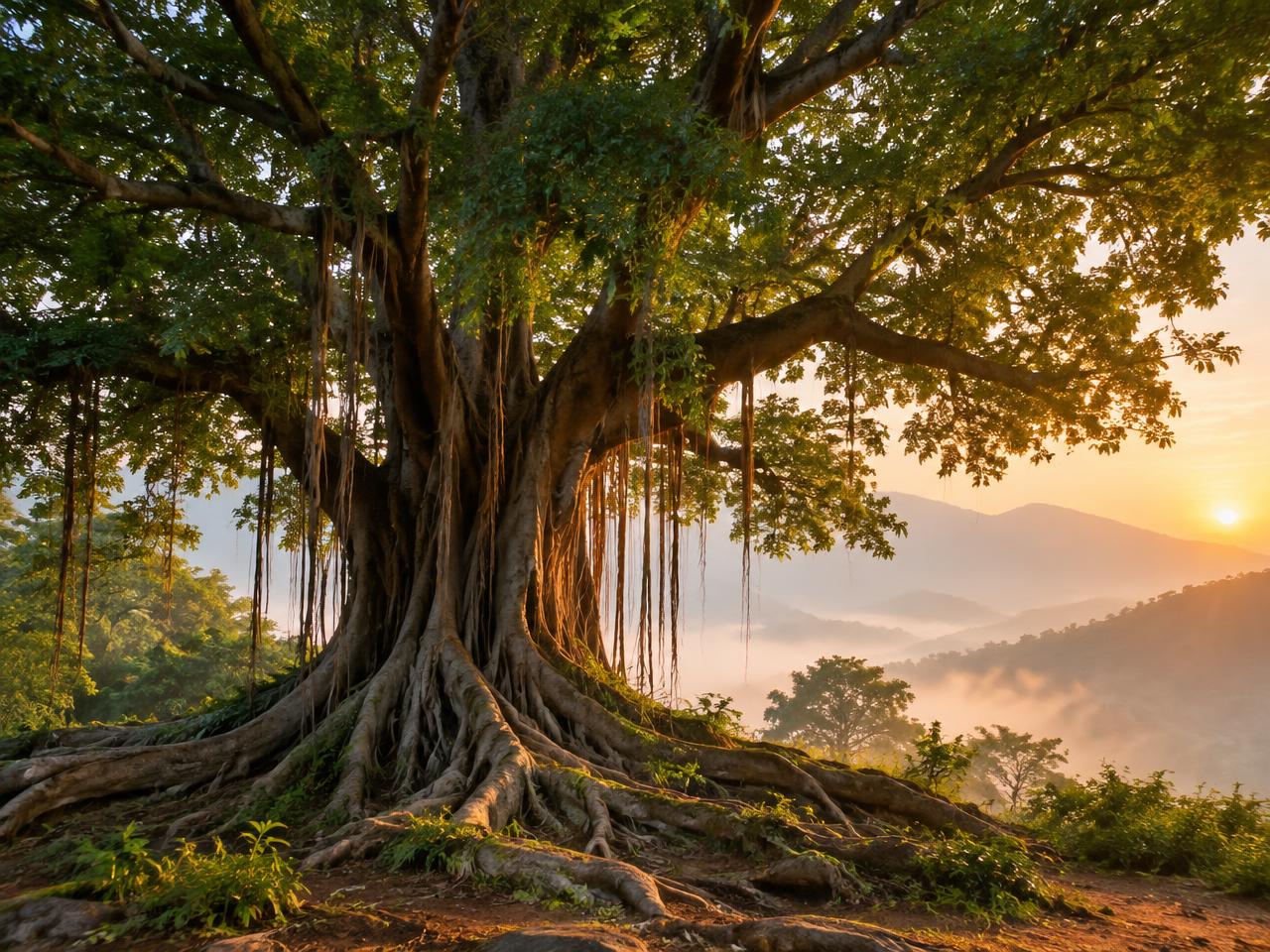 The Kalpavriksha — the wish-fulfilling tree